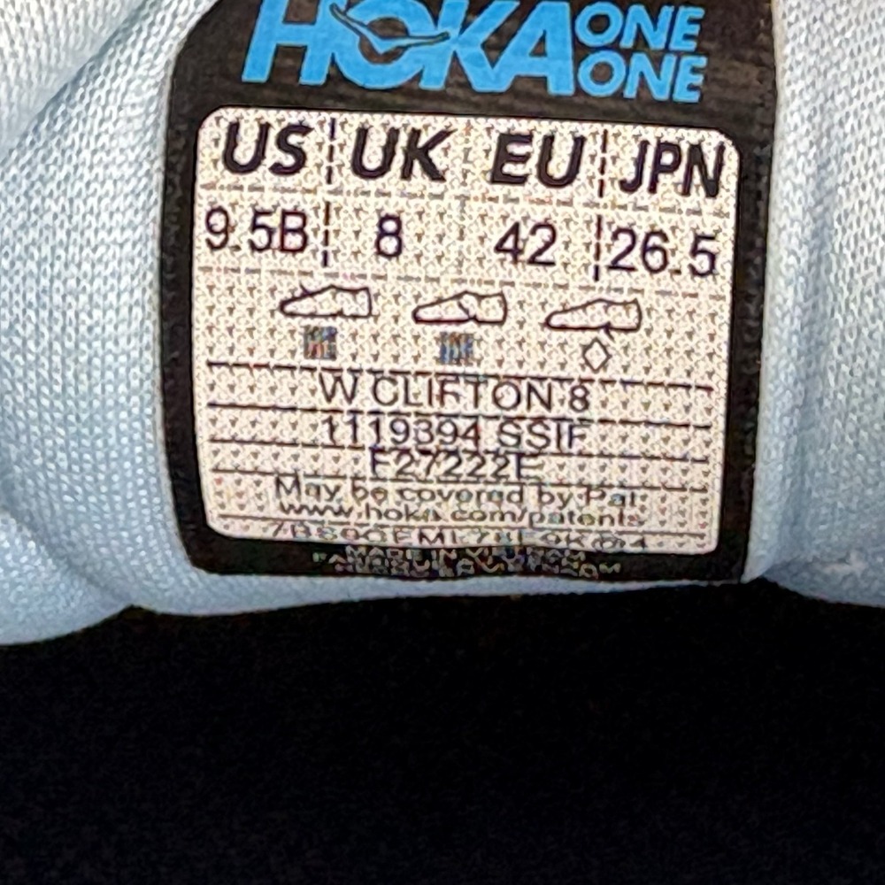 HOKA Clifton 8 Womens Shoes Size 9.5B Summer Song/Ice Flow - Picture 11 of 11